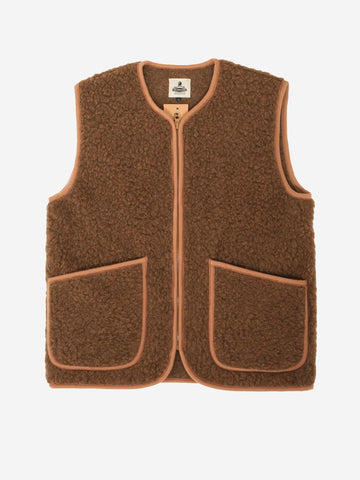Chaleco de lana polar marrón 'Pepitko'