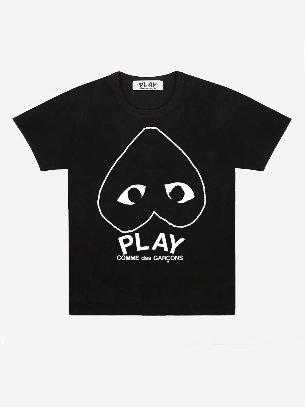COMME DES GARCONS PLAY T-shirt nera con cuore capovolto e grafica Nero Urbanstaroma