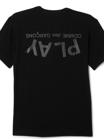 COMME DES GARCONS PLAY T-shirt nera con grafica con logo Nero