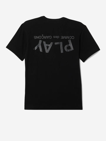 COMME DES GARCONS PLAY T-shirt nera con grafica con logo Nero