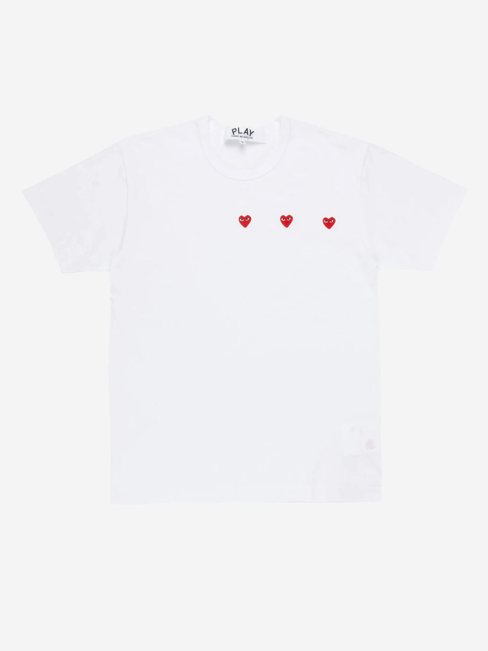 COMME DES GARCONS PLAY T-shirt bianca multi heart Bianco Urbanstaroma