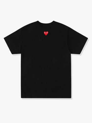 COMME DES GARCONS PLAY T-shirt nera con cuore reverse Nero