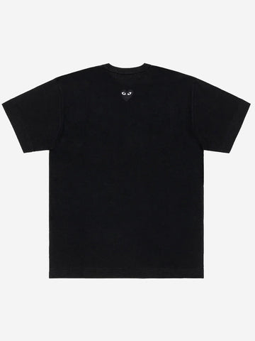 COMME DES GARCONS PLAY T-shirt nera con cuore nero reverse Nero