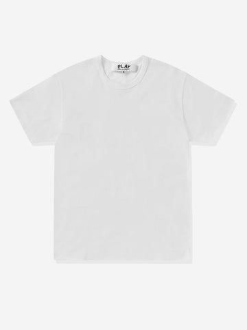 COMME DES GARCONS PLAY T-shirt bianca con cuore nero reverse Bianco