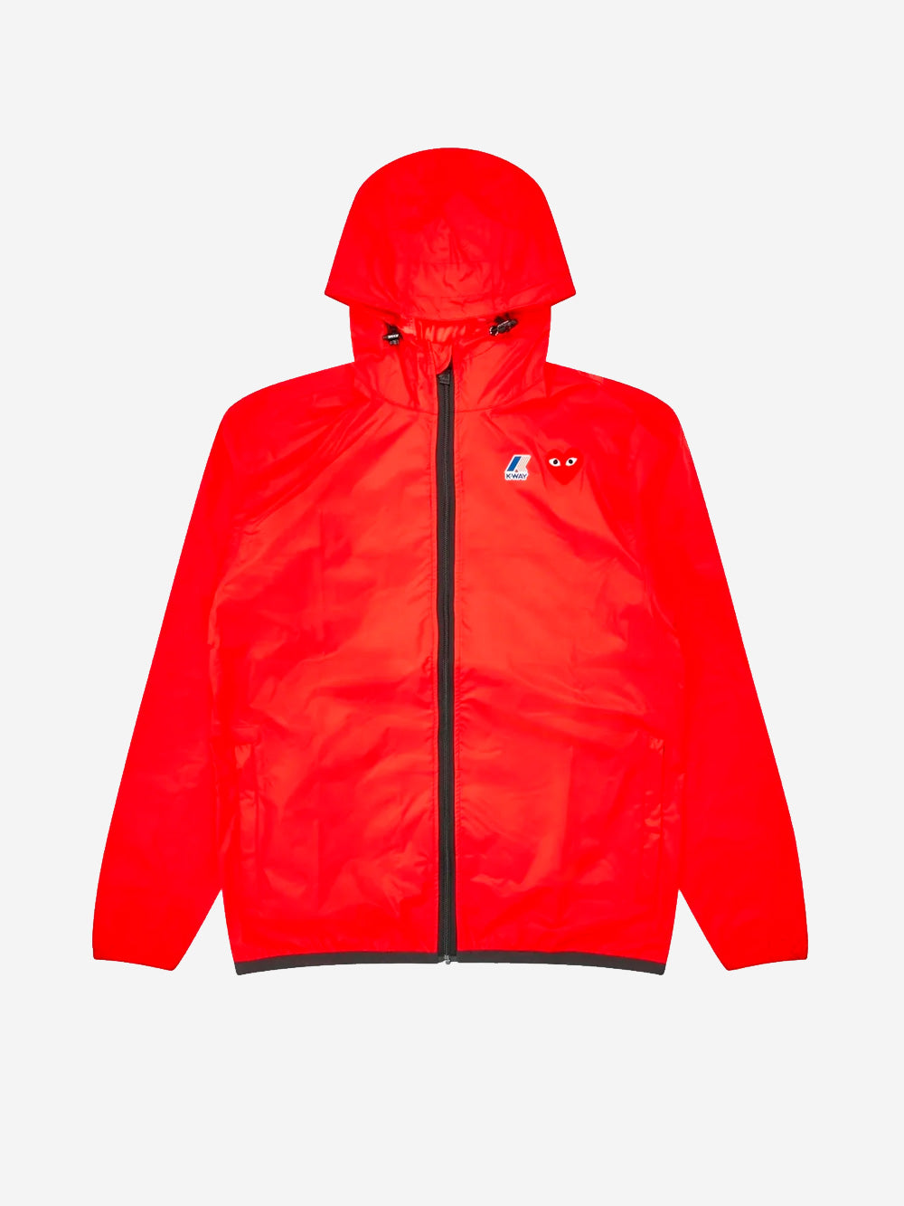 COMME DES GARCONS PLAY Giacca packable full zip rossa x K-Way Rosso Urbanstaroma