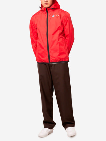 COMME DES GARCONS PLAY Giacca packable full zip rossa x K-Way Rosso