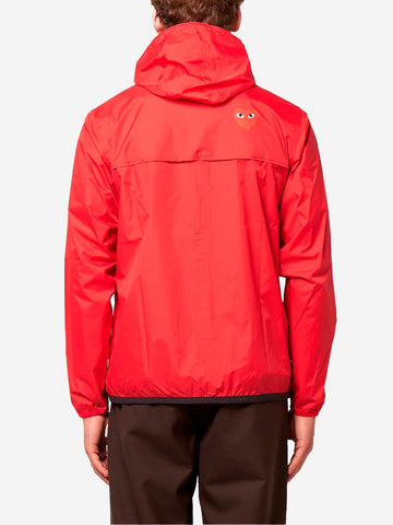 COMME DES GARCONS PLAY Giacca packable full zip rossa x K-Way Rosso