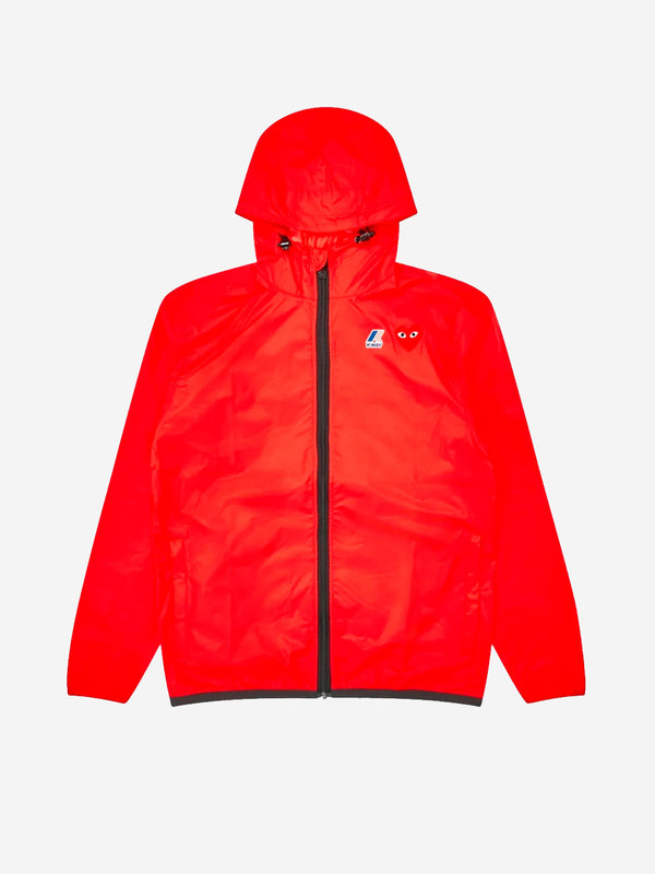 COMME DES GARCONS PLAY Red x K-Way packable full zipper jacket AZ