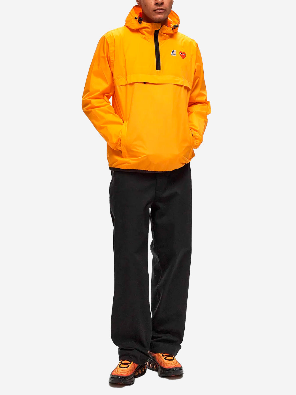 COMME DES GARCONS PLAY Giacca arancione packable half zip x K-Way arancione Urbanstaroma