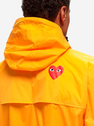 COMME DES GARCONS PLAY Giacca arancione packable half zip x K-Way arancione