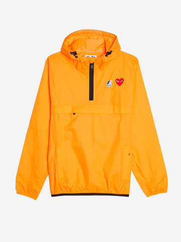 COMME DES GARCONS PLAY Giacca arancione packable half zip x K-Way arancione