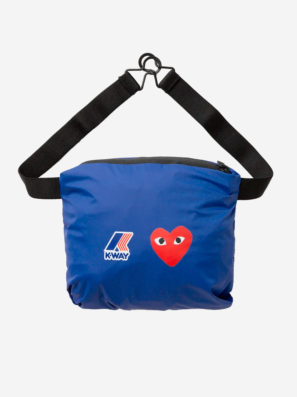 COMME DES GARCONS PLAY Giacca blu packable half zip x K-Way Royal Urbanstaroma