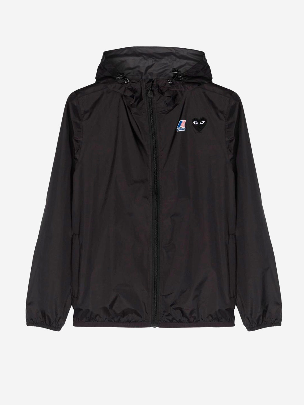 COMME DES GARCONS PLAY Giacca nera packable full zip x K-Way Nero Urbanstaroma