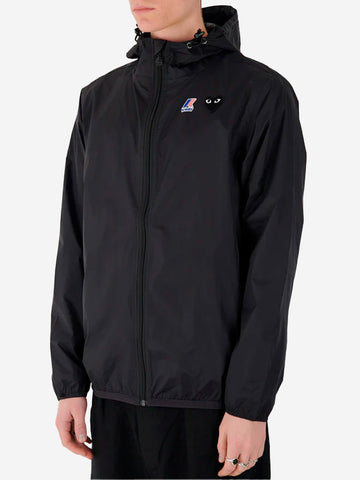 COMME DES GARCONS PLAY Giacca nera packable full zip x K-Way Nero
