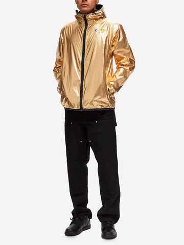 COMME DES GARCONS PLAY Giacca packable full zip dorata x K-Way Oro