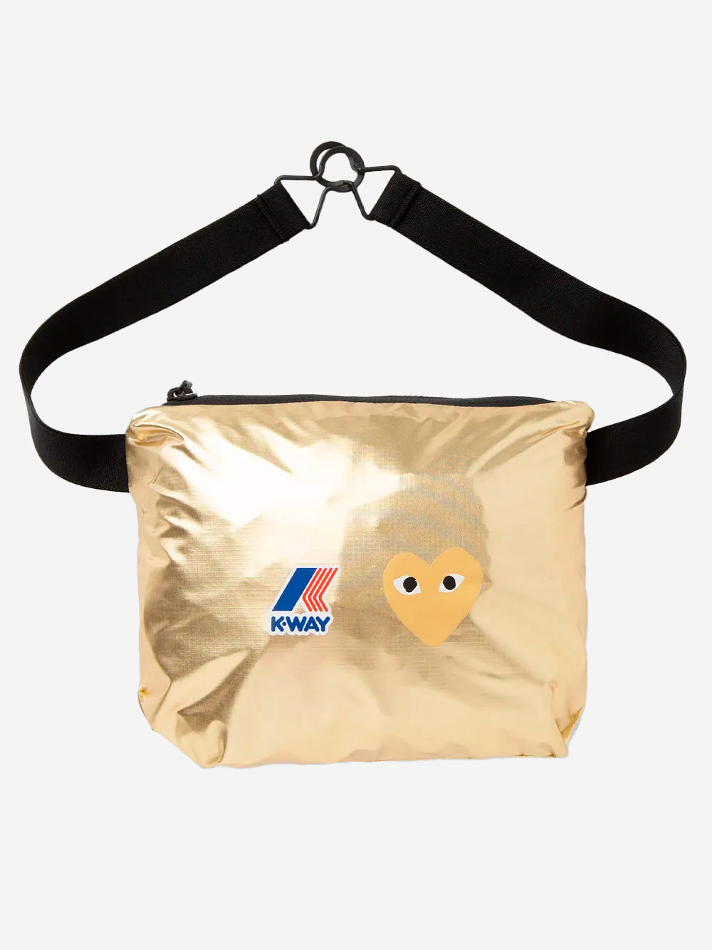 COMME DES GARCONS PLAY Giacca packable full zip dorata x K-Way Oro Urbanstaroma