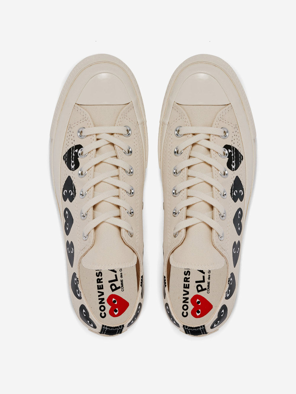 COMME DES GARCONS PLAY Chuck 70 OX Multi Heart bianche x CDG Bianco Urbanstaroma