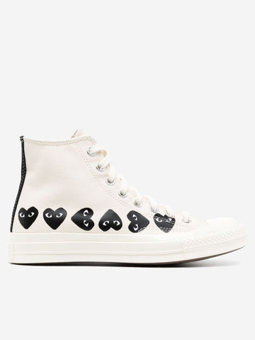 Chuck 70 HI weiß Multi Heart High x CDG