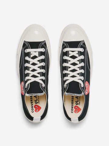 COMME DES GARCONS PLAY Chuck 70 OX nere con cuore x CDG Nero