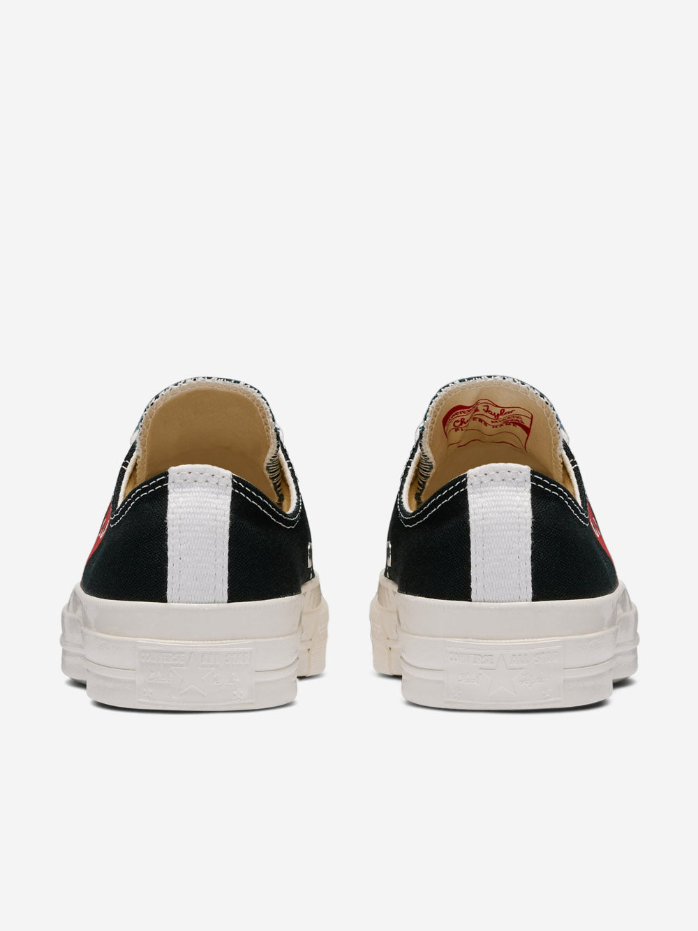 COMME DES GARCONS PLAY Chuck 70 OX nere con cuore x CDG Nero Urbanstaroma