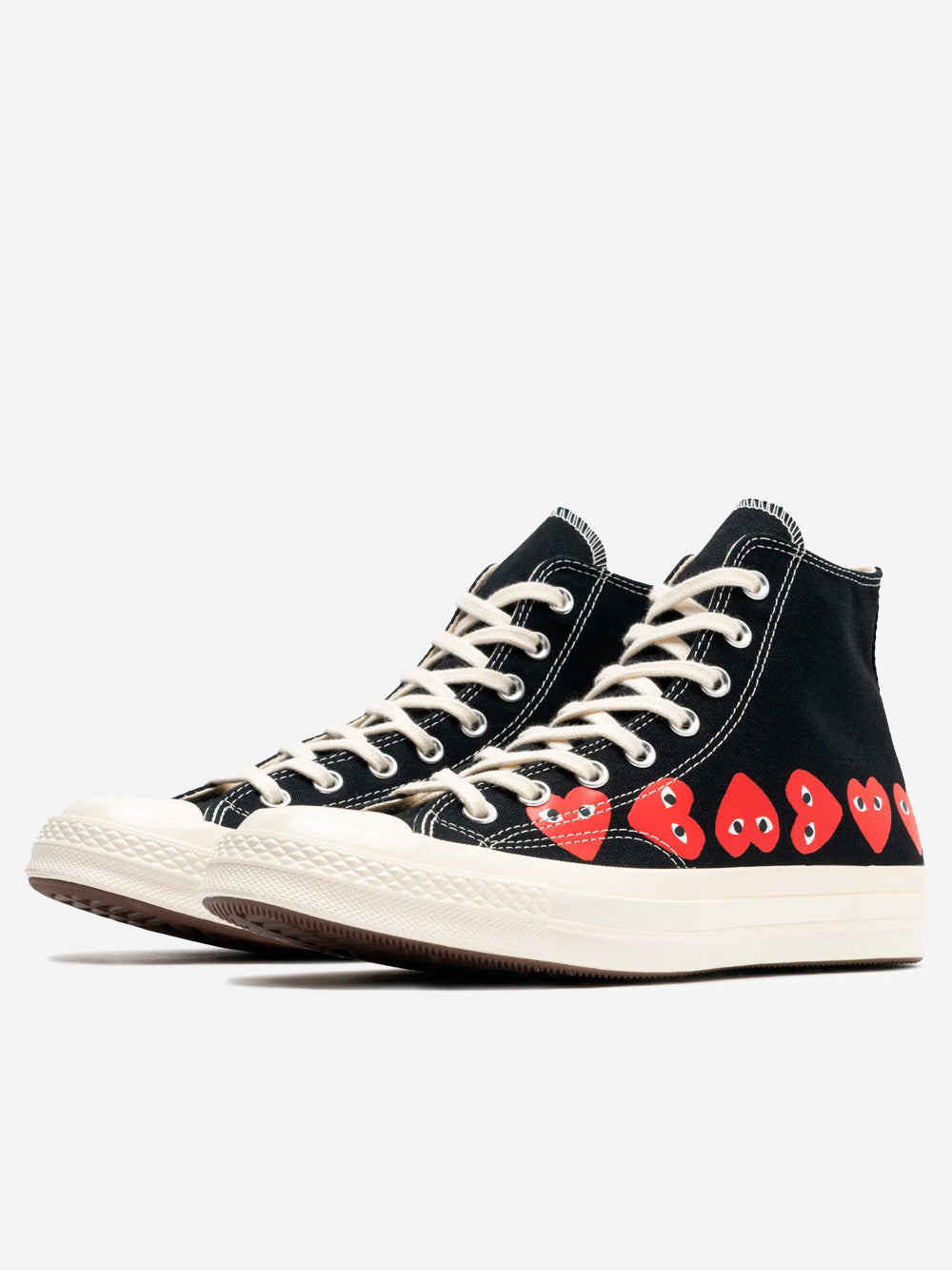 COMME DES GARCONS PLAY Chuck 70 HI nere Multi Heart High x CDG Nero Urbanstaroma