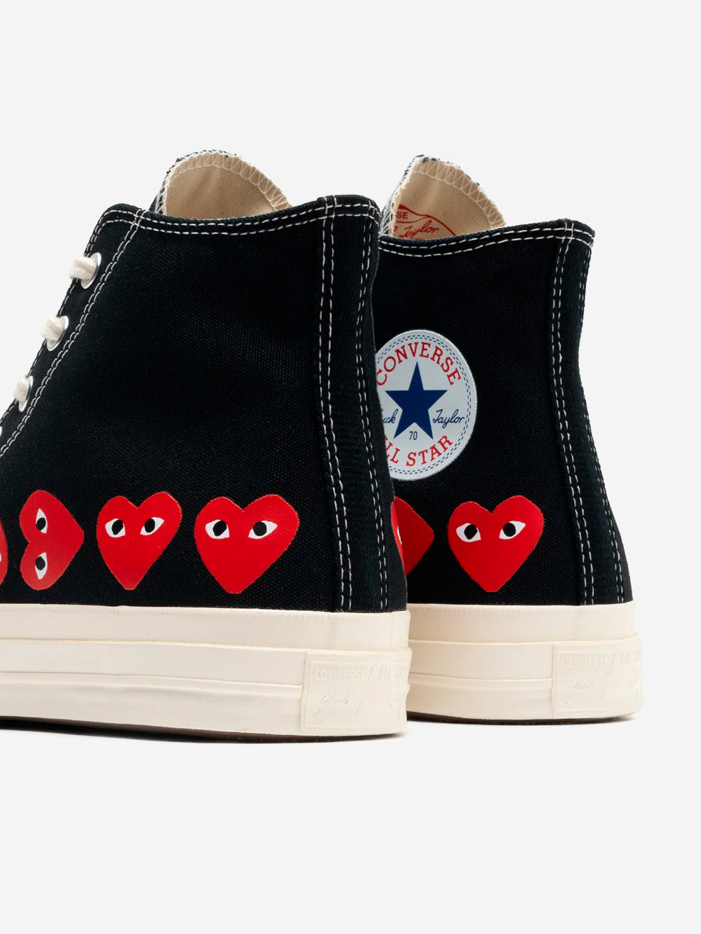 COMME DES GARCONS PLAY Chuck 70 HI nere Multi Heart High x CDG Nero Urbanstaroma