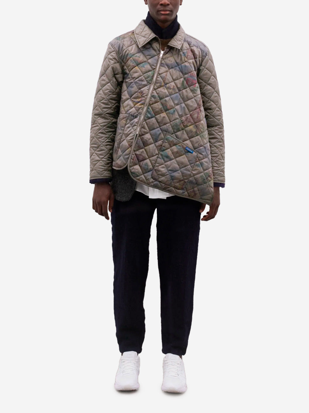 COMME DES GARCONS SHIRT Giacca trapuntata a costruzione asimmetrica x Lavenham Marrone Urbanstaroma