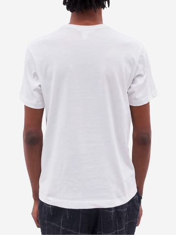 COMME DES GARCONS SHIRT T-shirt bianca con grafica multicolore Multicolor