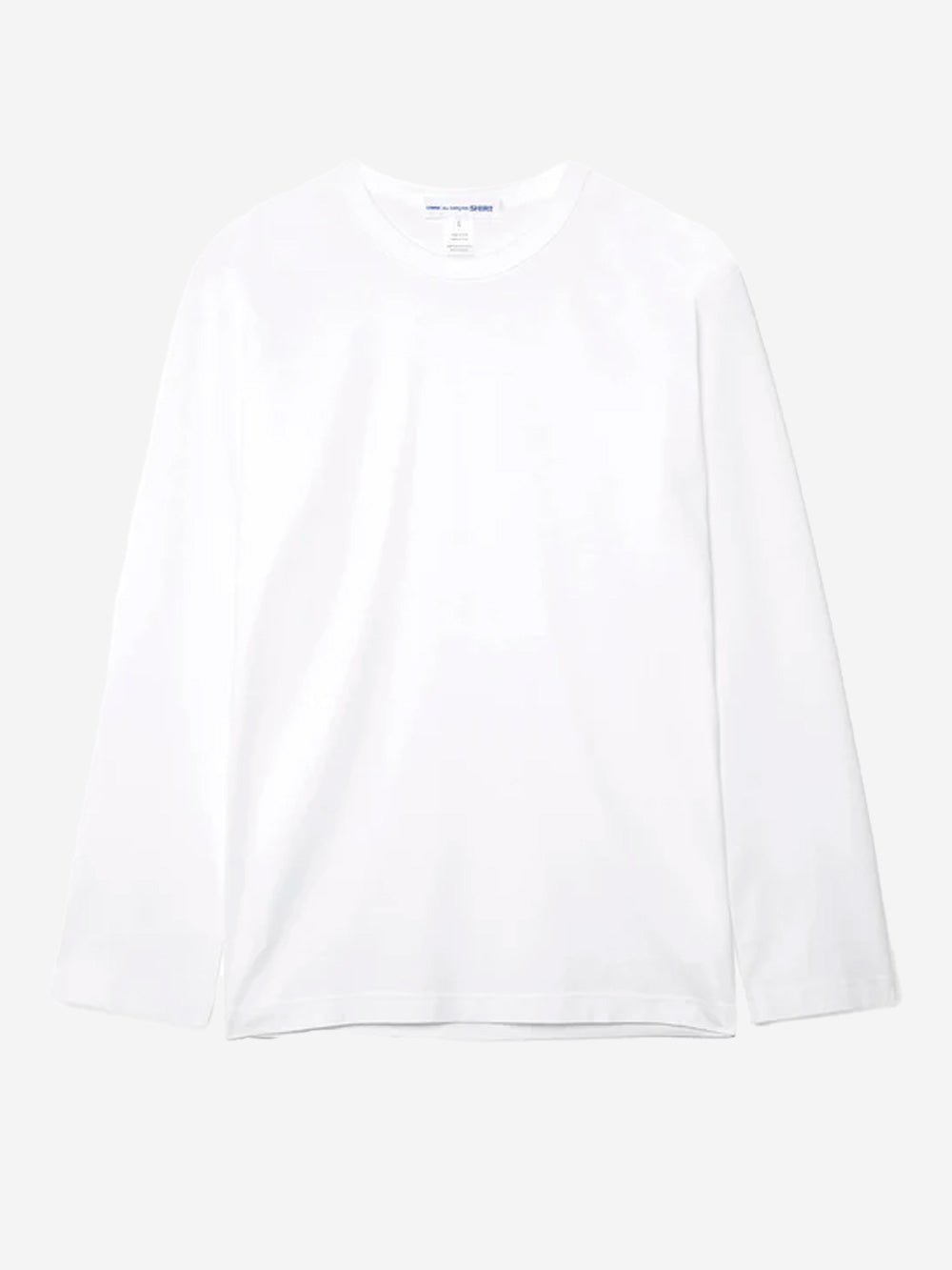 COMME DES GARCONS SHIRT T-shirt manica lunga bianca minimal con grafica 'Forever' Bianco Urbanstaroma