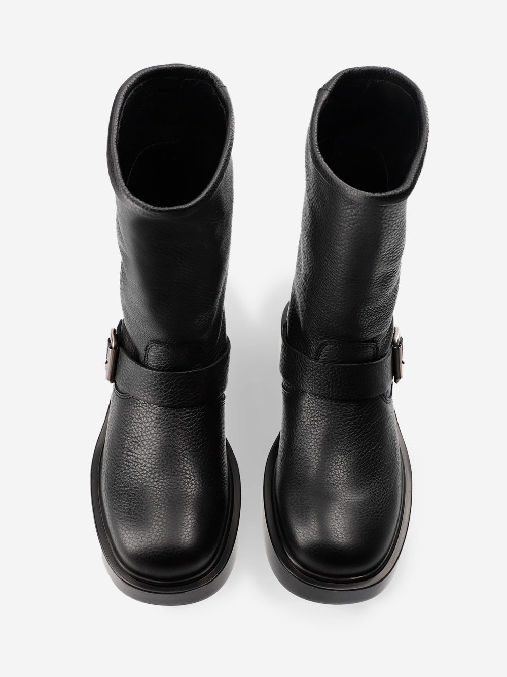 COPENHAGEN Stivali biker in pelle con fibbia Nero Urbanstaroma