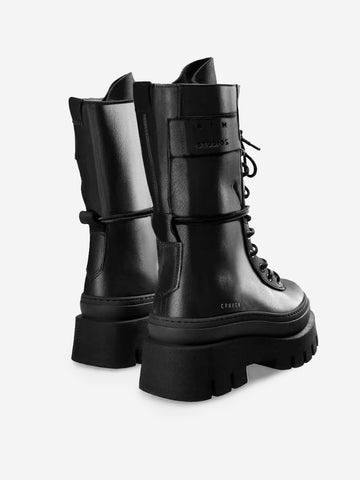 COPENHAGEN Anfibi chunky Hiker in pelle neri Nero