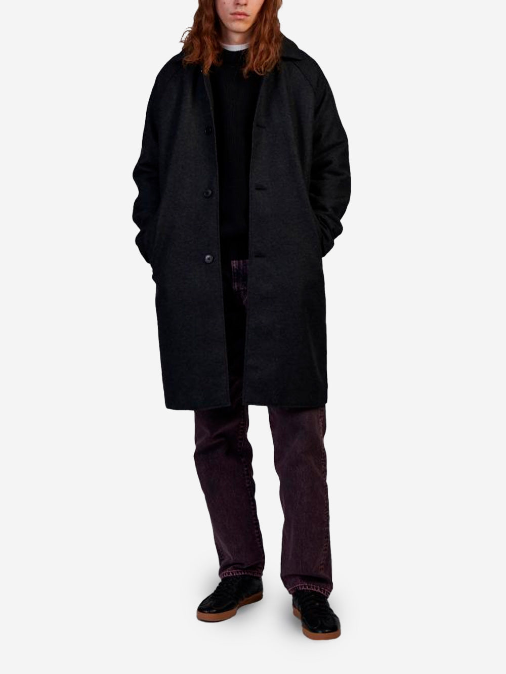 EDWIN Cappotto in misto lana 'Mac' grigio scuro Grigio scuro Urbanstaroma