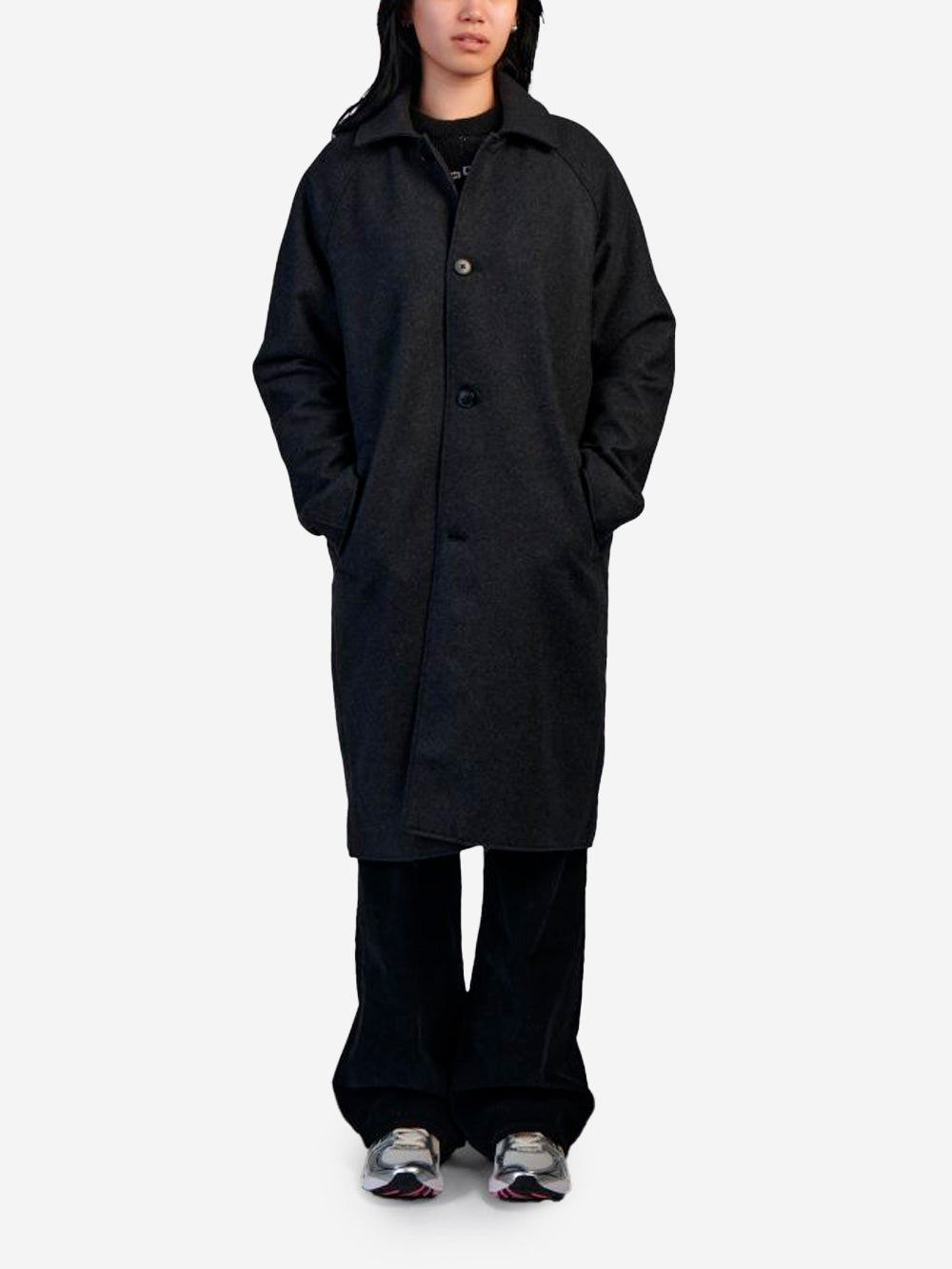 EDWIN Cappotto in misto lana 'Mac' grigio scuro Grigio scuro Urbanstaroma