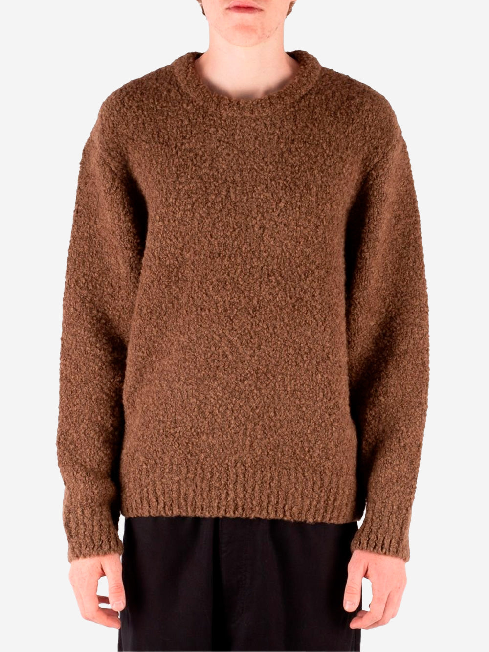 EDWIN Maglione testurizzato fuzzy Marrone Urbanstaroma