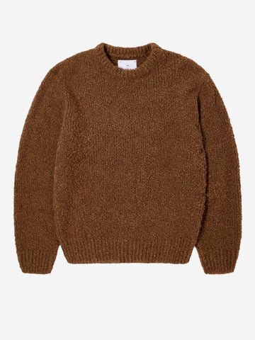 EDWIN Maglione testurizzato fuzzy Marrone