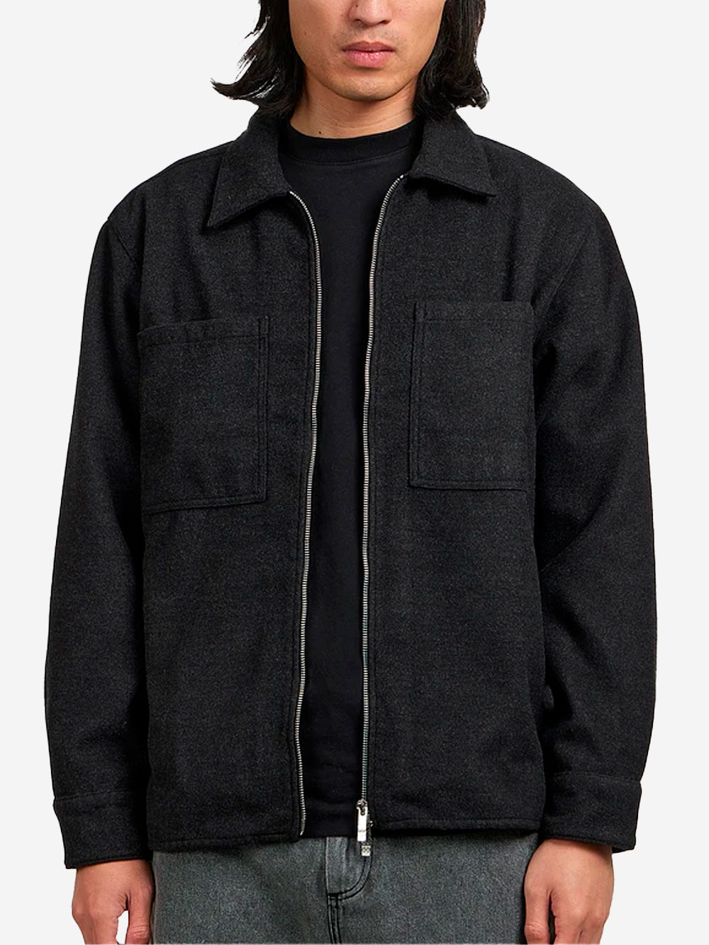 EDWIN Snug Overshirt in flanella Grigio scuro Urbanstaroma