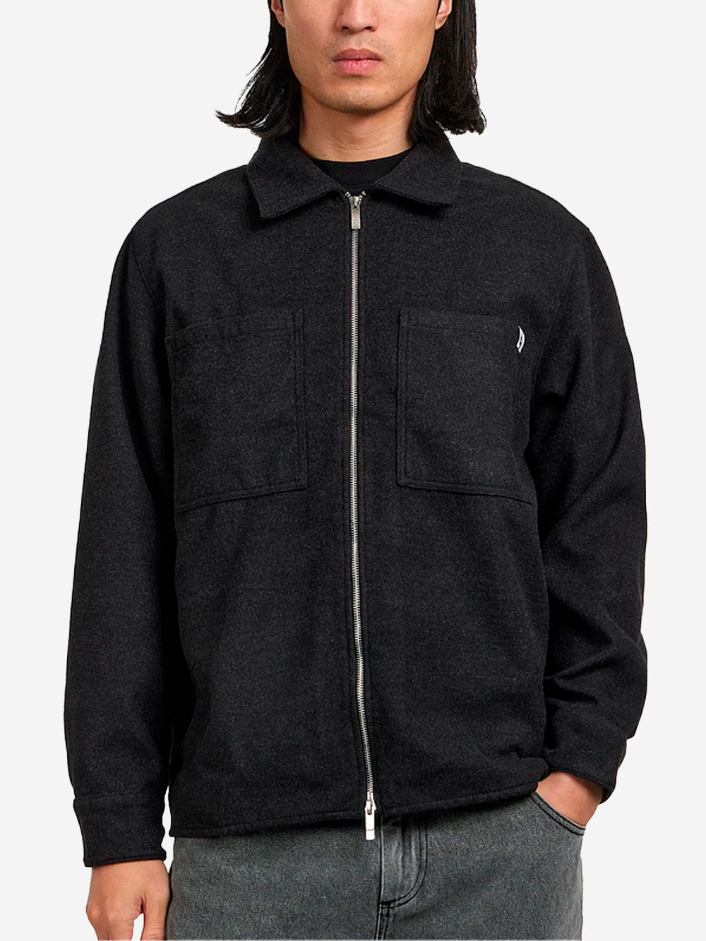 EDWIN Snug Overshirt in flanella Grigio scuro Urbanstaroma