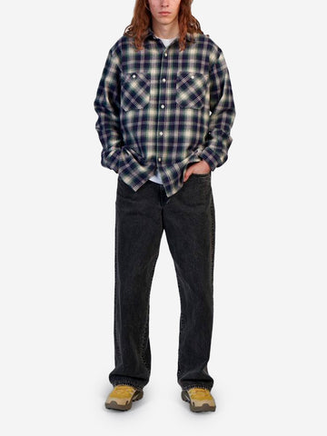 EDWIN Camicia a quadri workwear Label Sun Blu verde