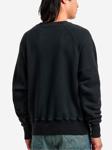 EDWIN Felpa girocollo nera boxy fit con maniche raglan Nero