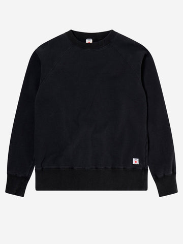 EDWIN Felpa girocollo nera boxy fit con maniche raglan Nero