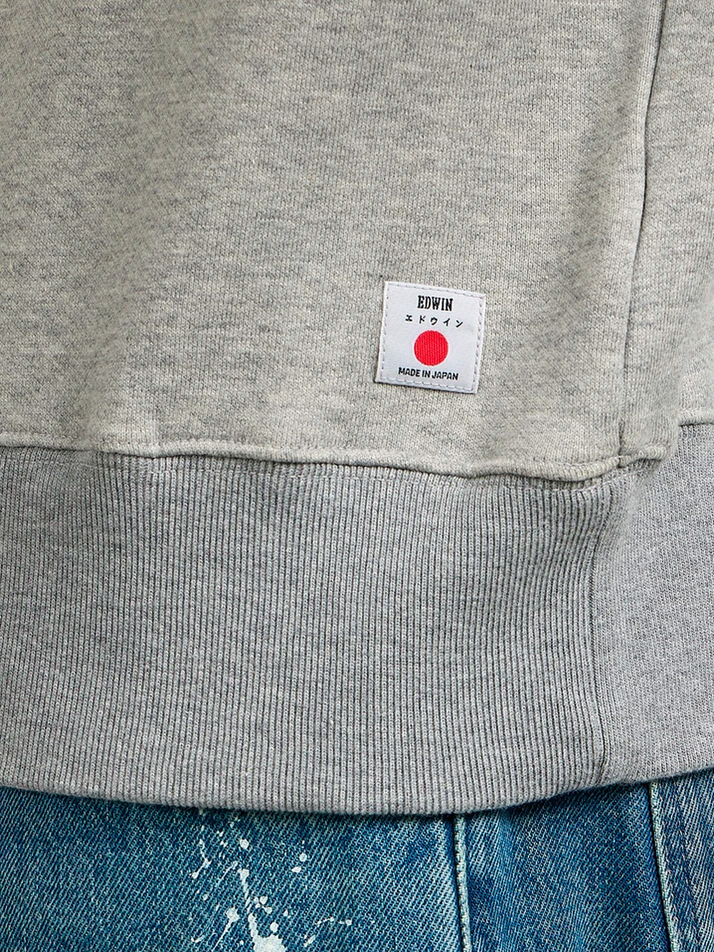 EDWIN Felpa girocollo boxy fit con maniche raglan Grigio Urbanstaroma