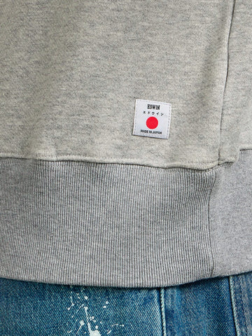 EDWIN Felpa girocollo boxy fit con maniche raglan Grigio