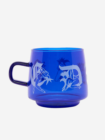 EDWIN Tazza da Caffè in Vetro 'Kinbaku-bi' Blu