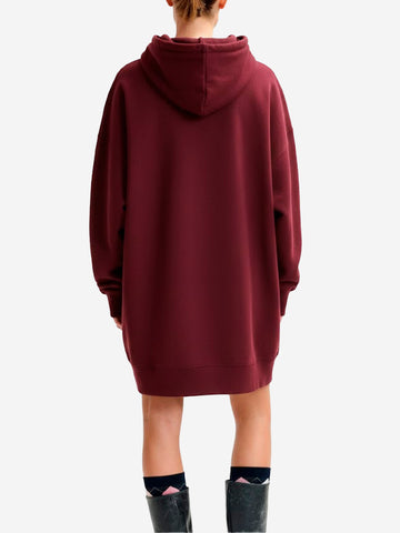 Mini robe oversize en jersey avec capuche