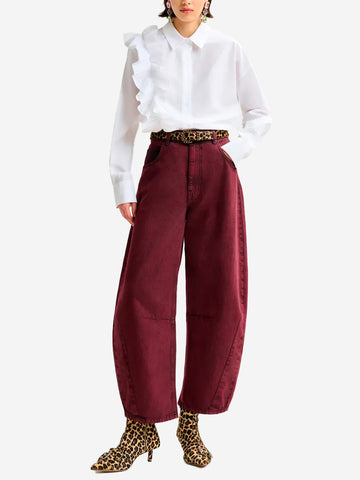 ESSENTIEL ANTWERP Jeans barrel leg bordeaux Bordeaux