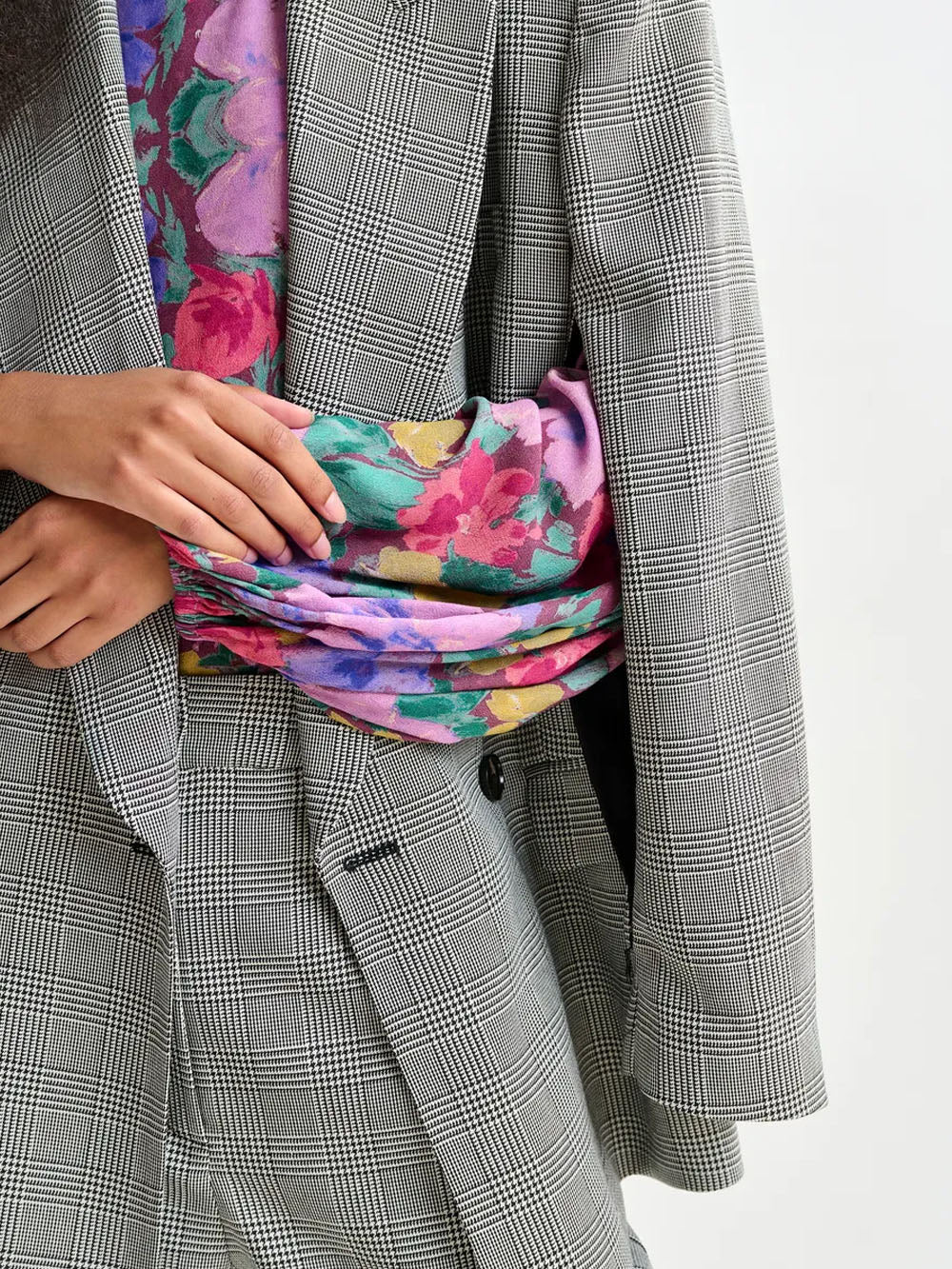 ESSENTIEL ANTWERP Blazer doppiopetto oversize nero e grigio 'Pursuit' Nero Urbanstaroma