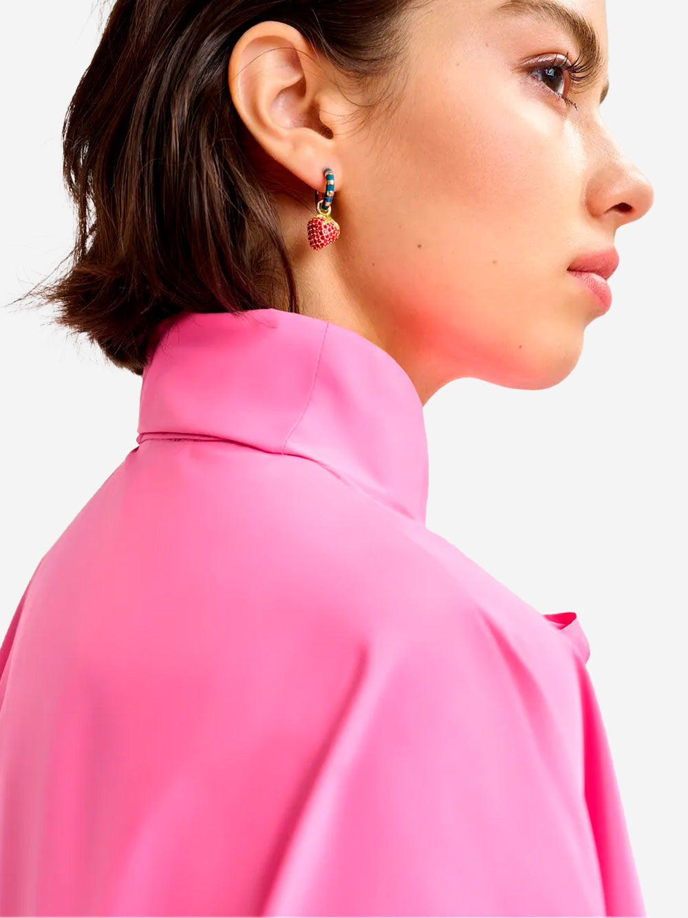 ESSENTIEL ANTWERP Orecchini a cerchio in oro e blu con pendenti a forma di dinosauro e fragola Multicolor Urbanstaroma