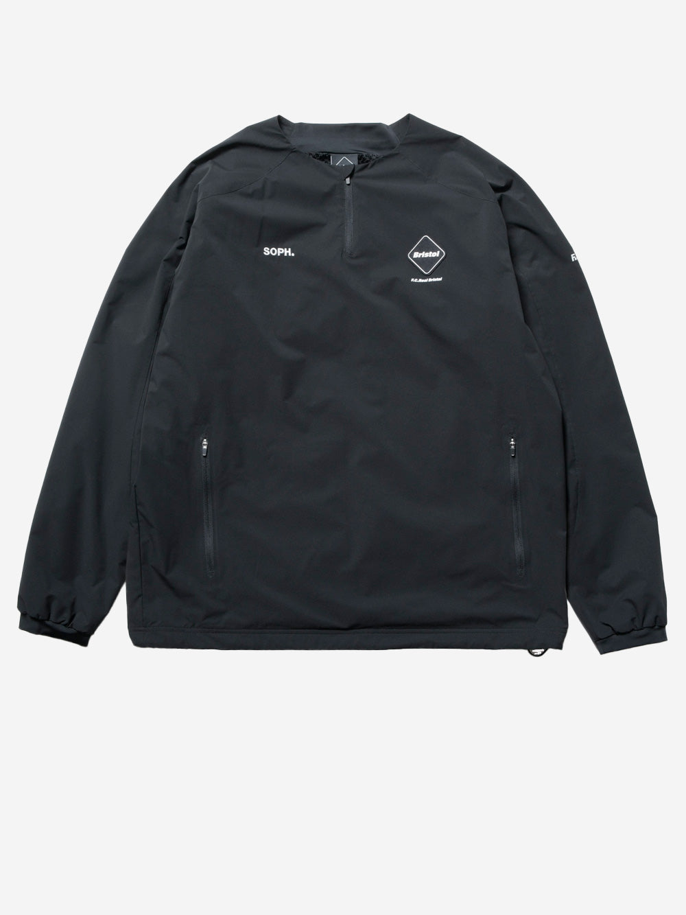 F.C. REAL BRISTOL Maglia in taffetà tecnico Thermal a mezza zip Nero Urbanstaroma