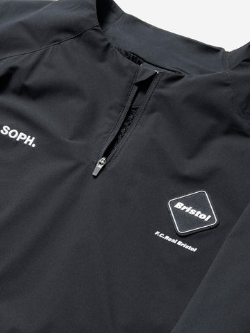 F.C. REAL BRISTOL Maglia in taffetà tecnico Thermal a mezza zip Nero