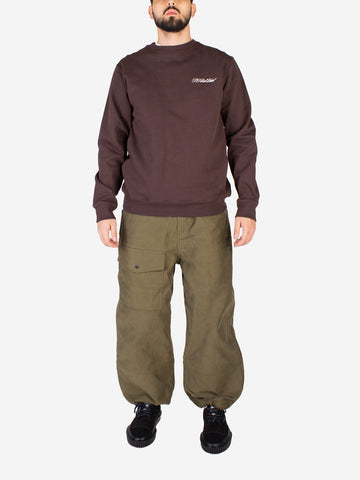 Sweat-shirt à col ras du cou Script, marron